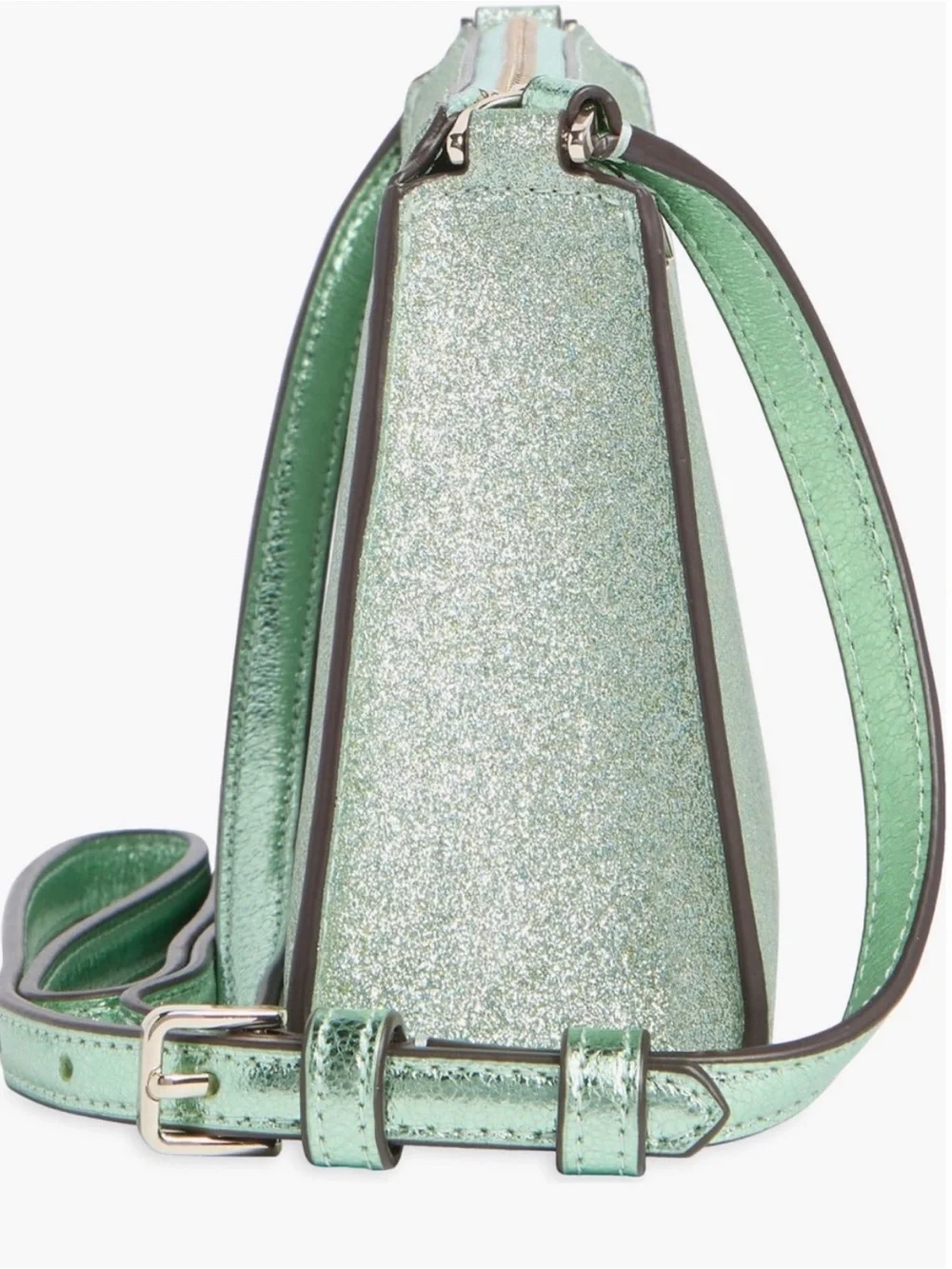 Kate Spade Seawater Green Kenzie Glitter Mini Crossbody Bag - NWT
